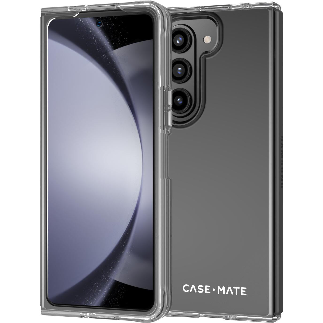 case-mate tough clear plus antimicrobial case for galaxy z fold5 (clear)