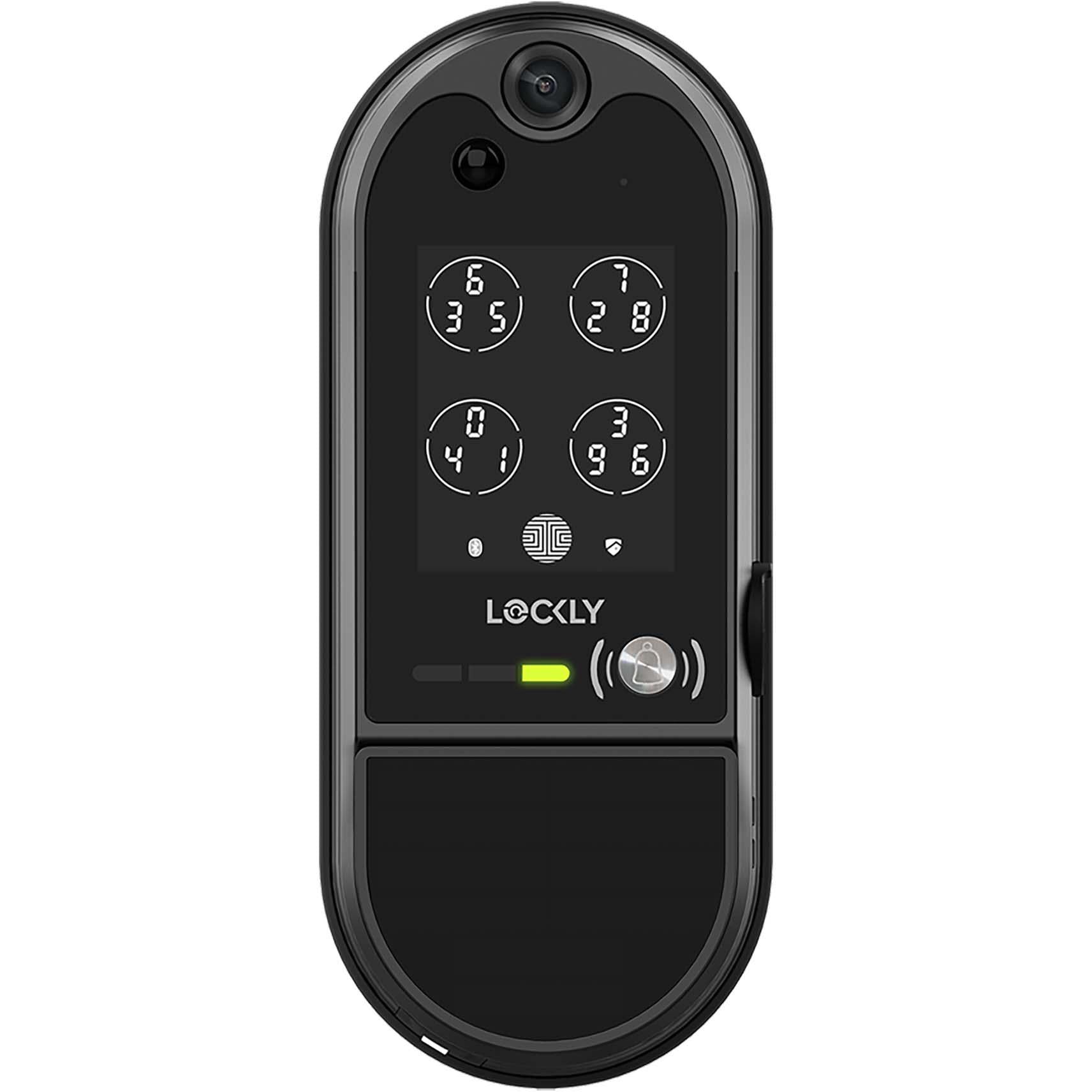 lockly vision elite video doorbell smart lock (matte black)