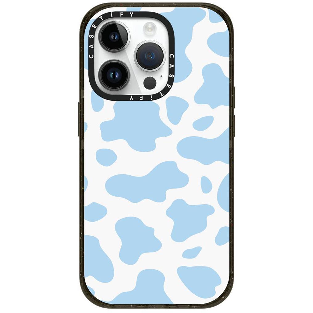 casetify impact case with magsafe for iphone 14 pro (blue cow)