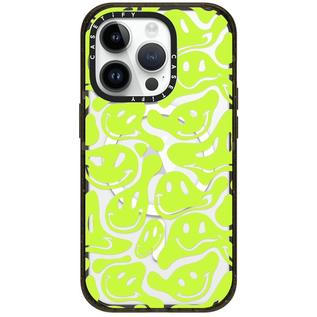 casetify impact case with magsafe for iphone 14 pro (acid smiles)