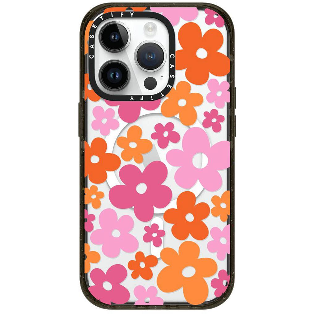 casetify impact case with magsafe for iphone 14 pro (florals)