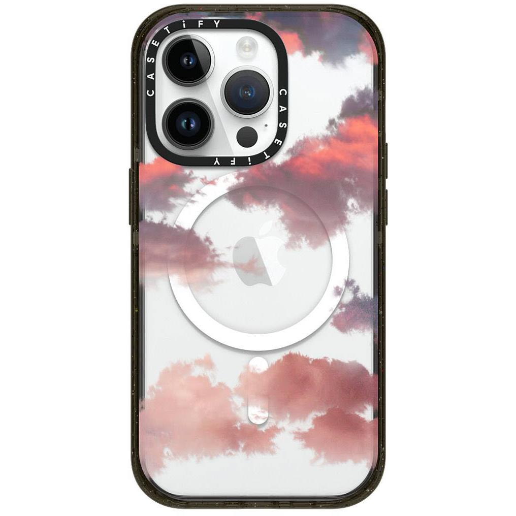 casetify impact case with magsafe for iphone 14 pro (clouds)