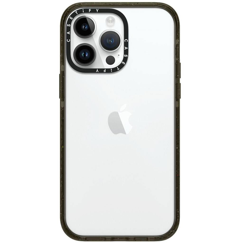 casetify impact case for iphone 14 pro max (clear black)