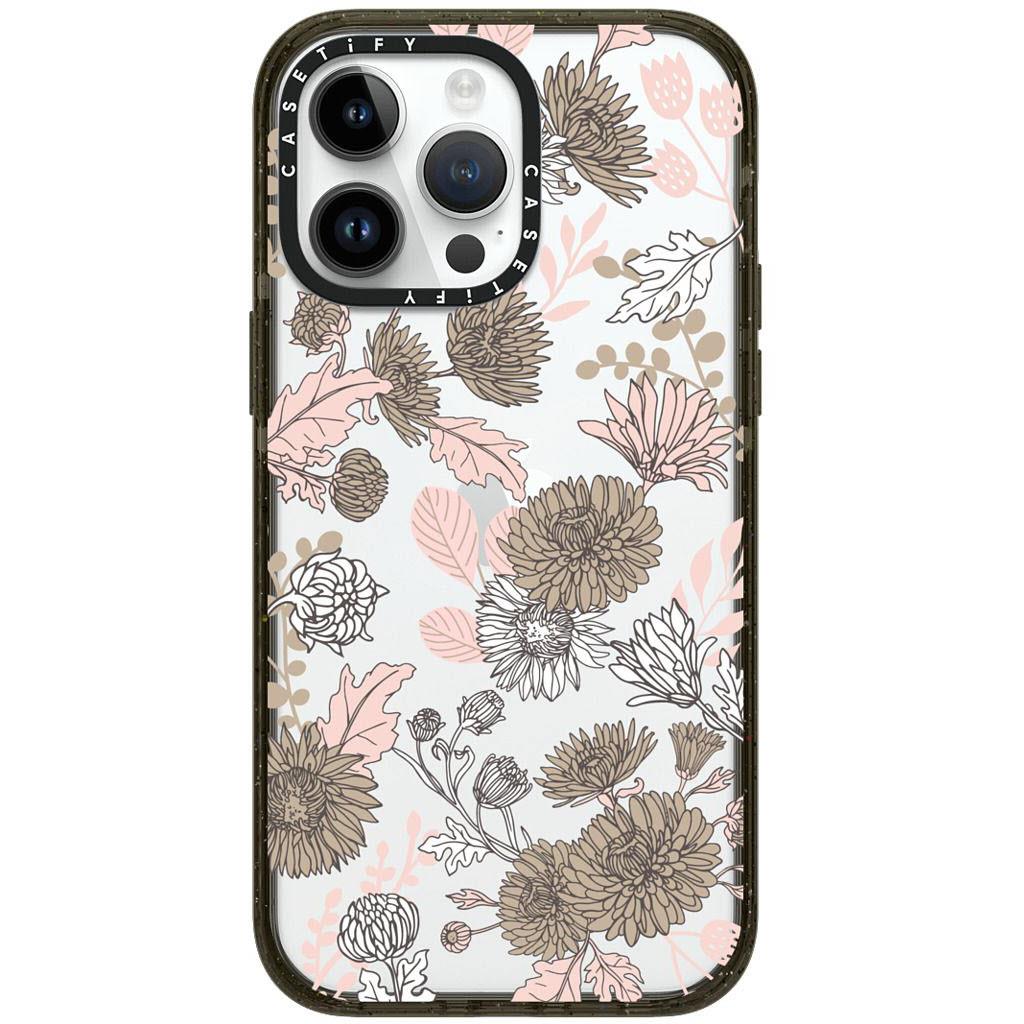 casetify impact case for iphone 14 pro max (dainty floral)