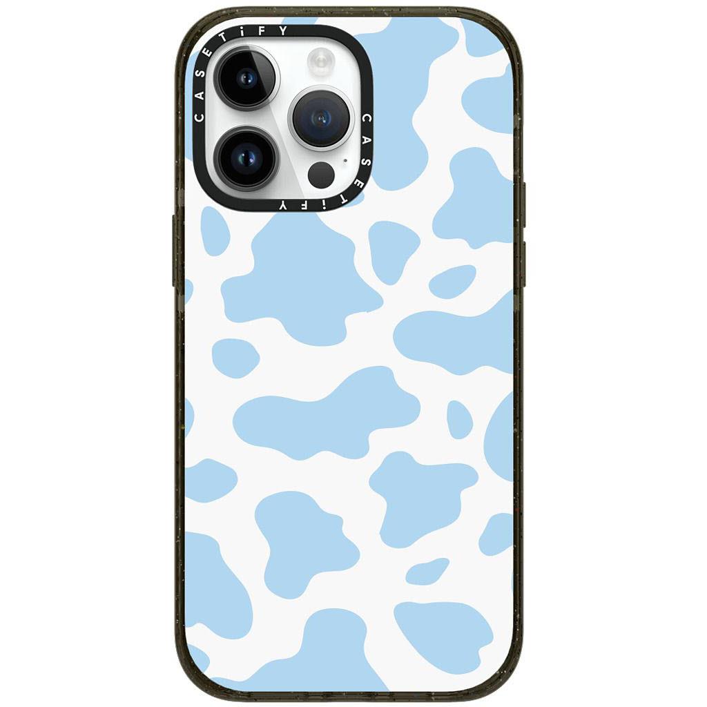 casetify impact case for iphone 14 pro max (blue cow)