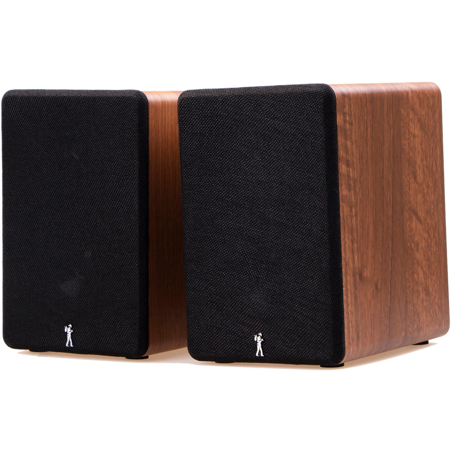 flea market 2 channel bluetooth bookshelf speakers (walnut)