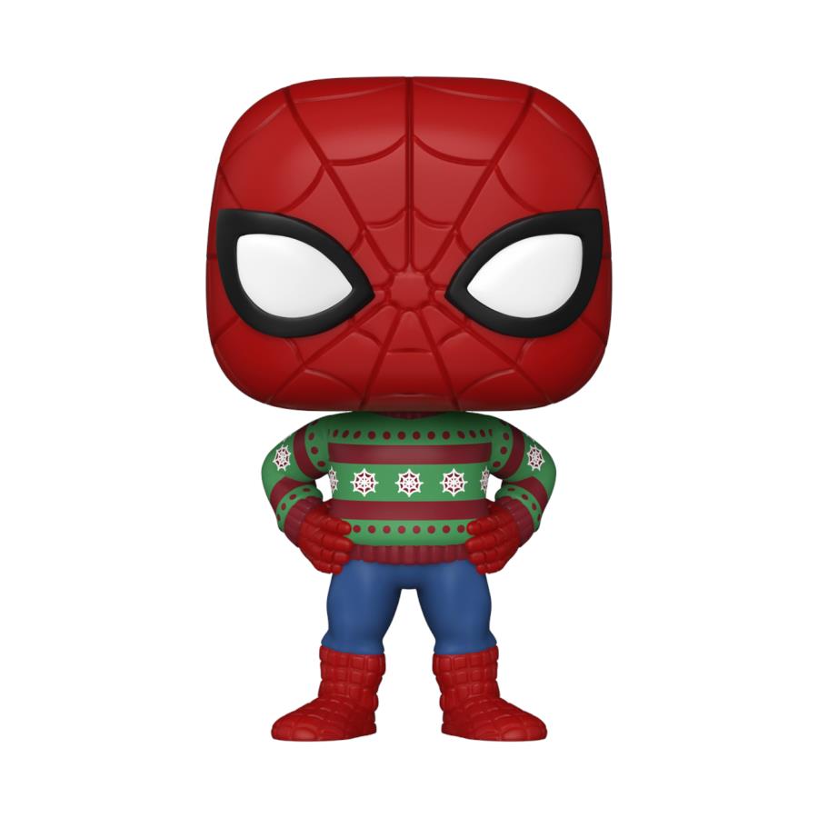 marvel comics - spider-man holiday sweater pop! vinyl