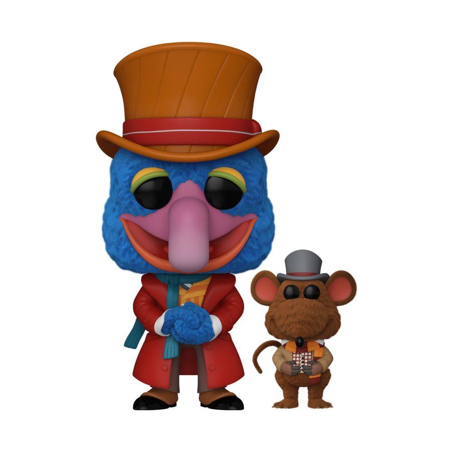 the muppet's christmas carol - gonzo with rizzo flocked pop! vinyl