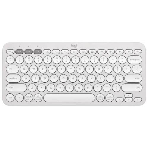 logitech k380s pebble keys 2 wireless keyboard (white)