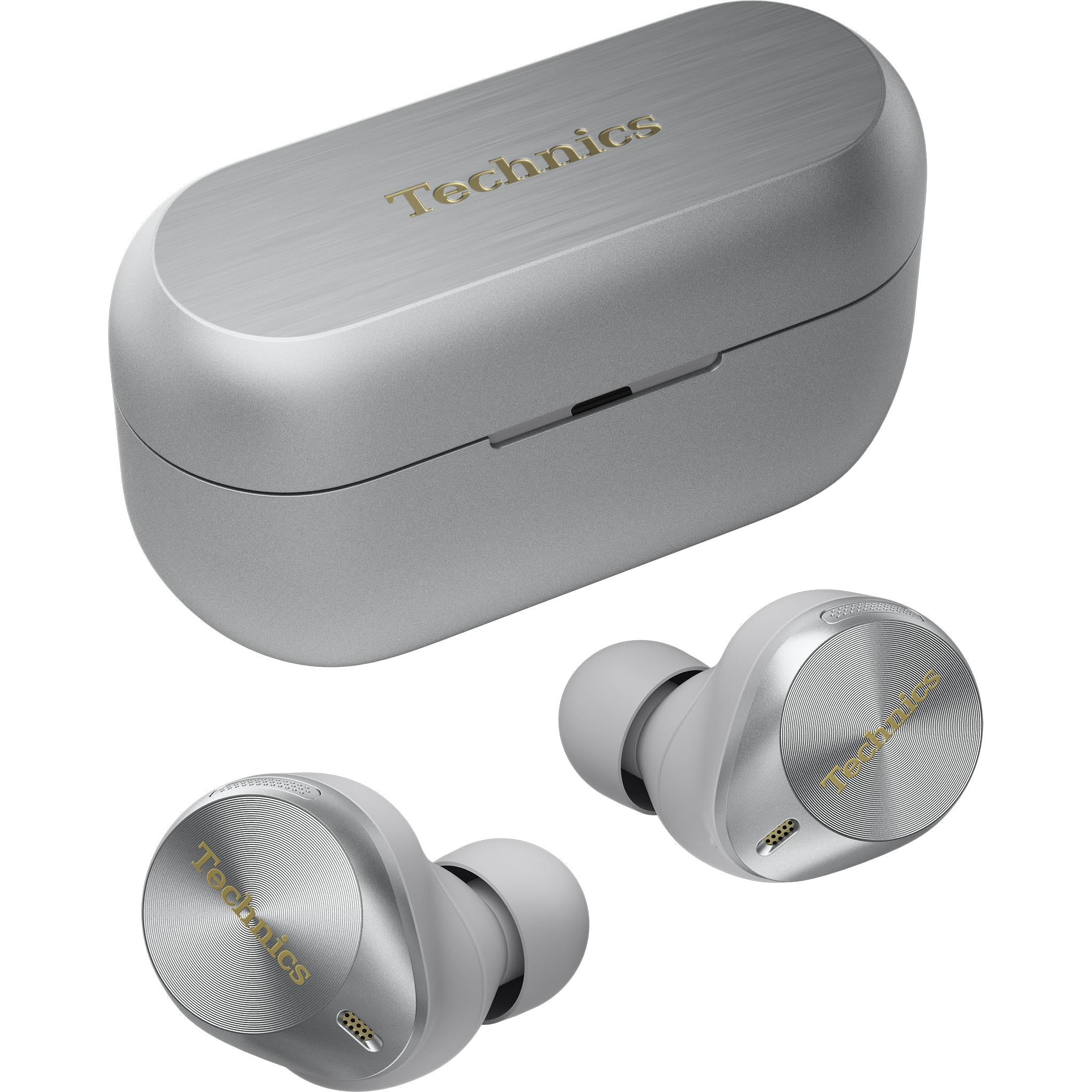 technics az80 premium true wireless noise cancelling in-ear headphones (silver)