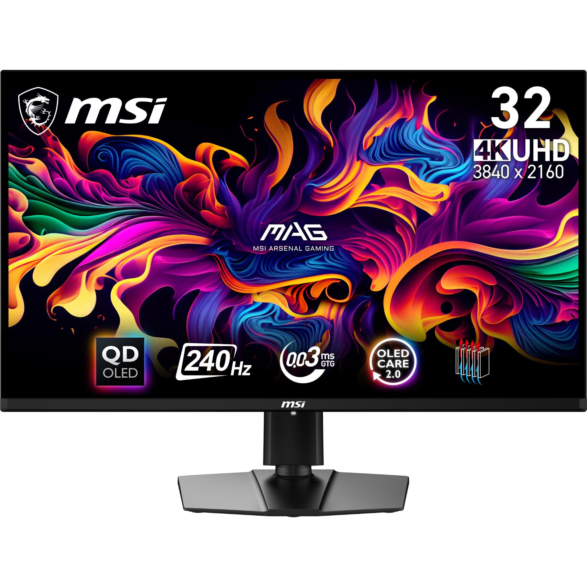 msi mag 321upx 32" 4k uhd 240hz qd-oled gaming monitor