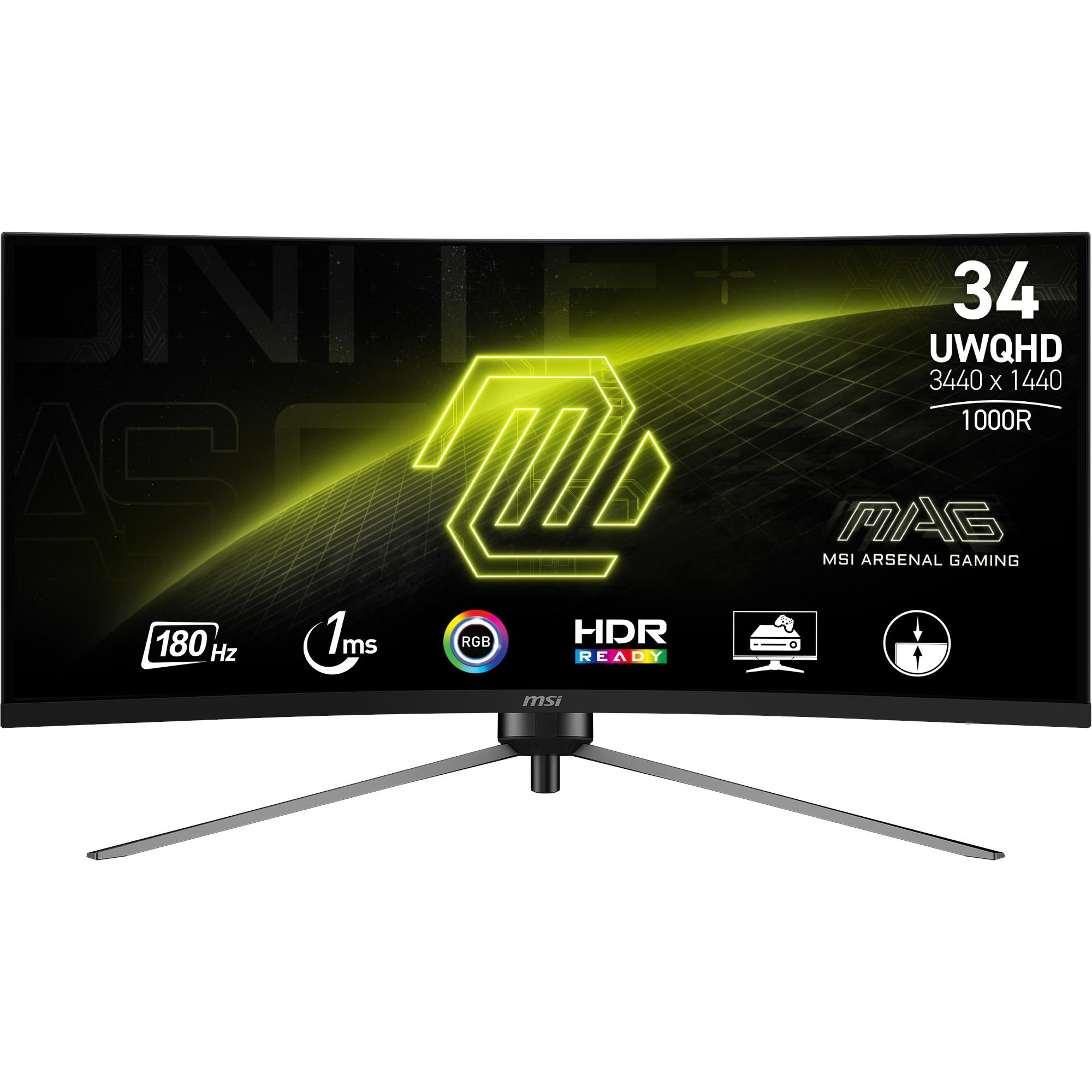 msi mag 345cqr 34" uwqhd 180hz curved gaming monitor