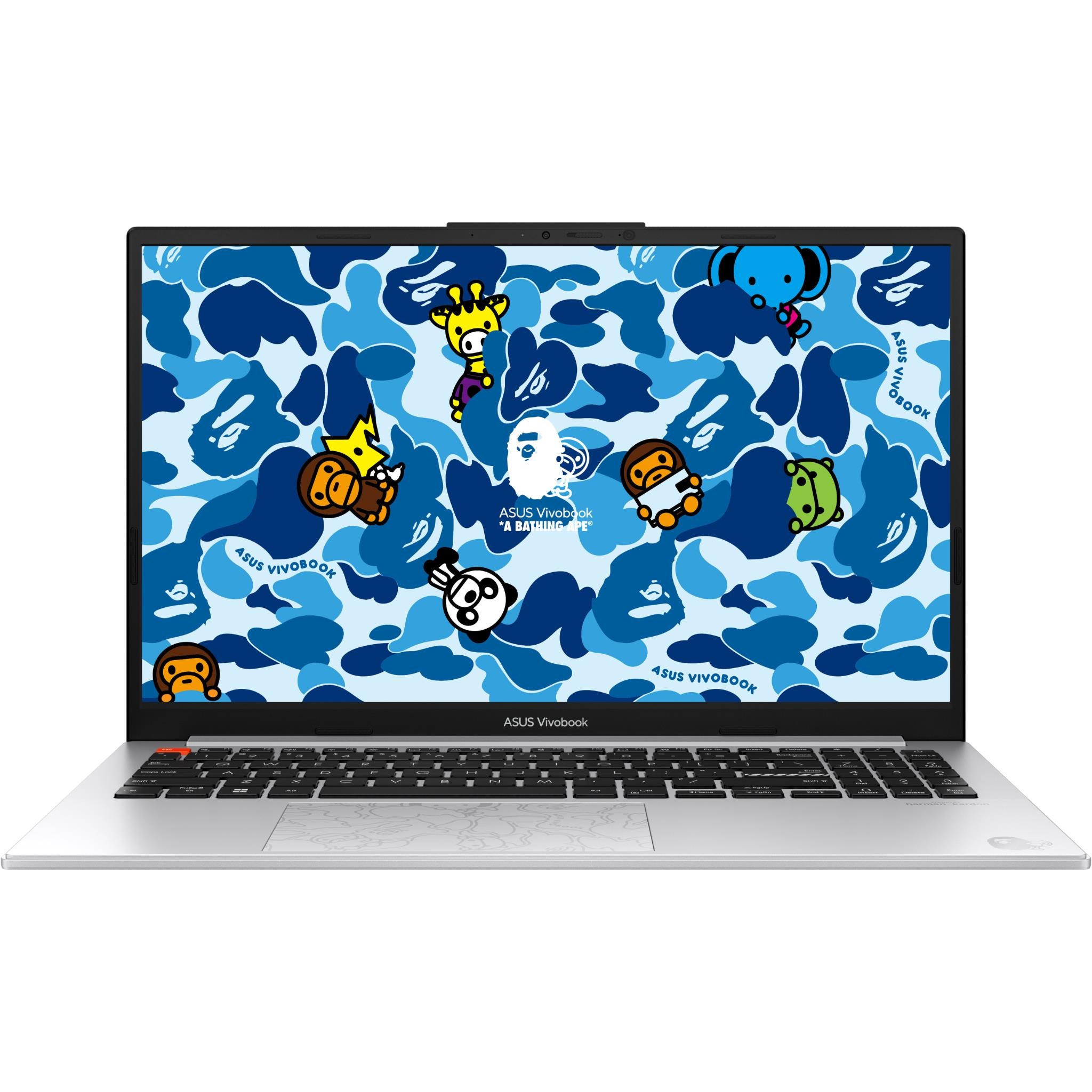 asus vivobook s15 15.6" 3k oled bape edition silver laptop (13th gen intel i9) [1tb]