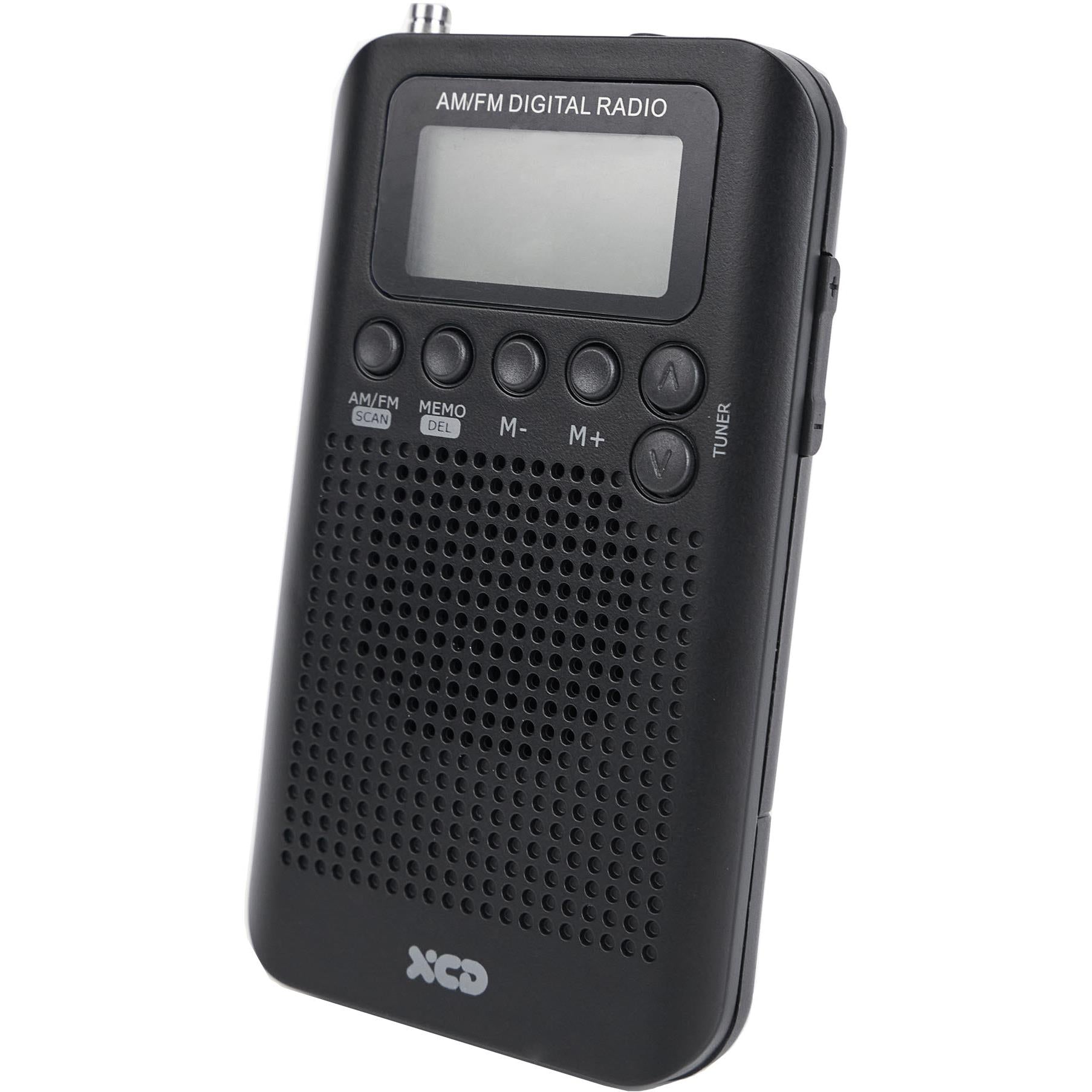 xcd portable handheld digital am/fm radio