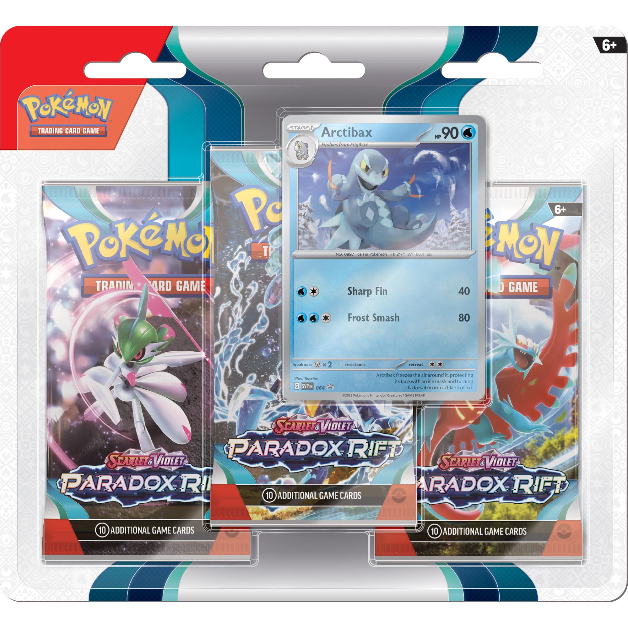 pokemon tcg - scarlet & violet: paradox rift three booster blister