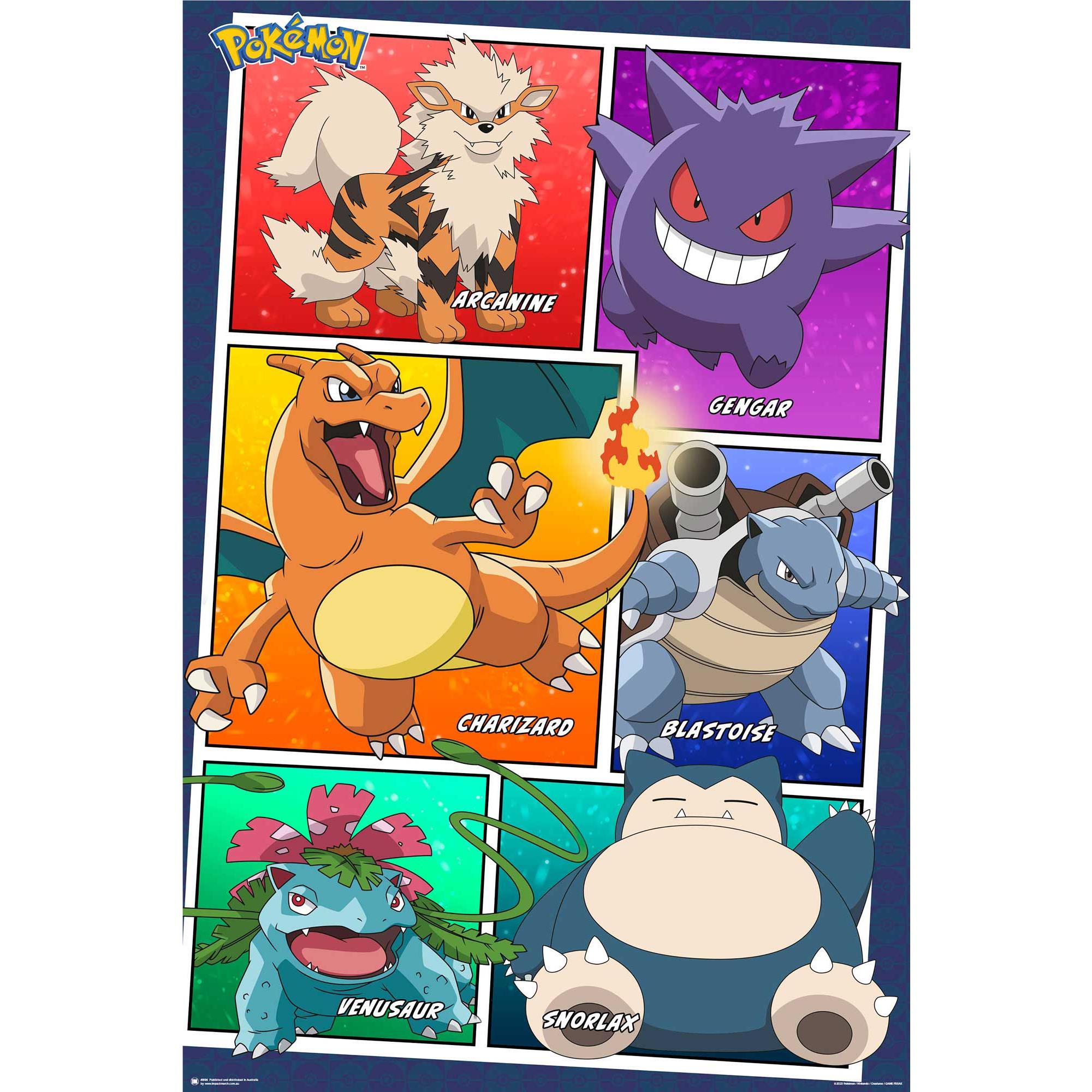 pokemon - characters grid poster