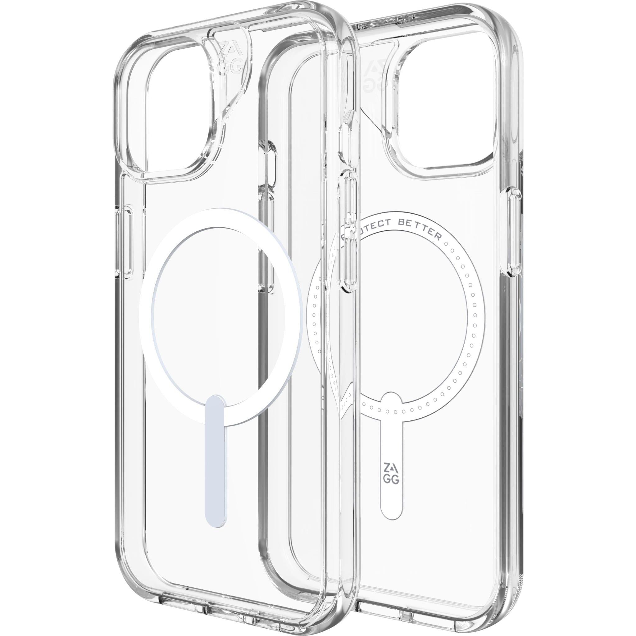 zagg crystal palace snap case for iphone 15 (clear)