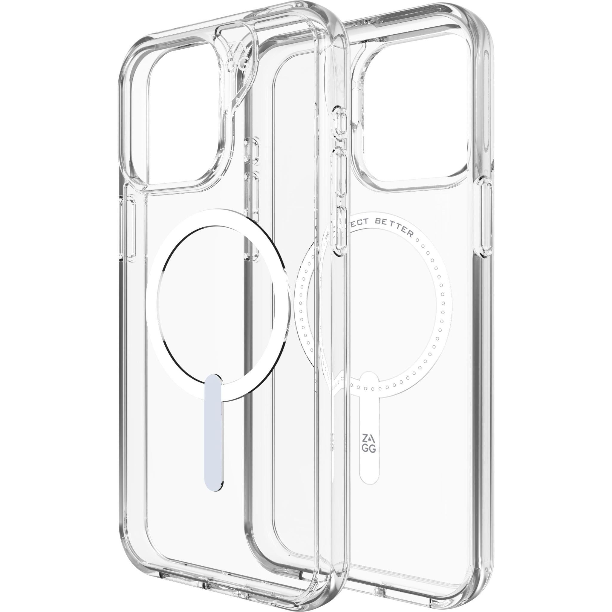 zagg crystal palace snap case for iphone 15 pro max (clear)