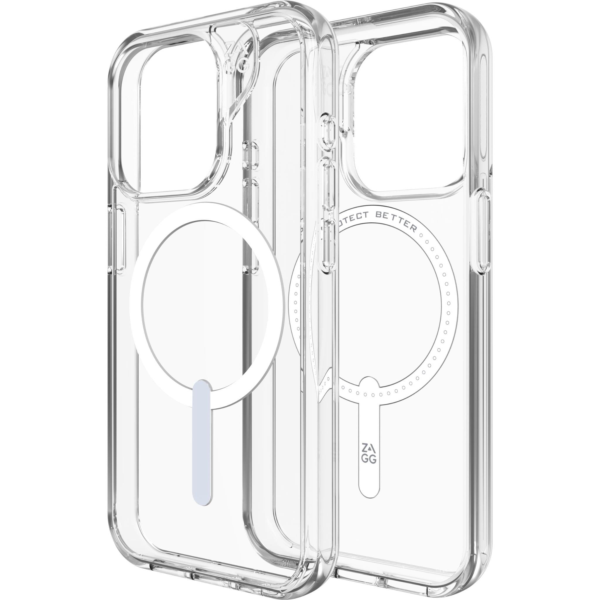 zagg crystal palace snap case for iphone 15 pro (clear)