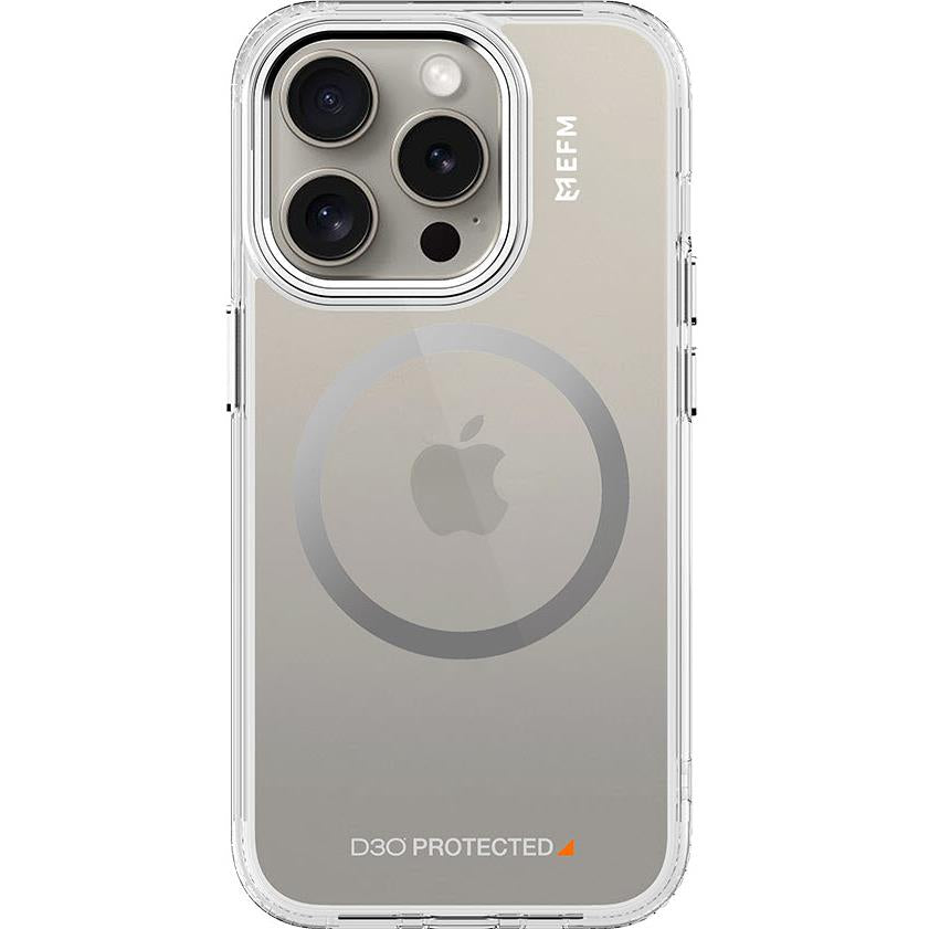 efm volta case armour with d3o bio for iphone 15 pro max (crystal clear)