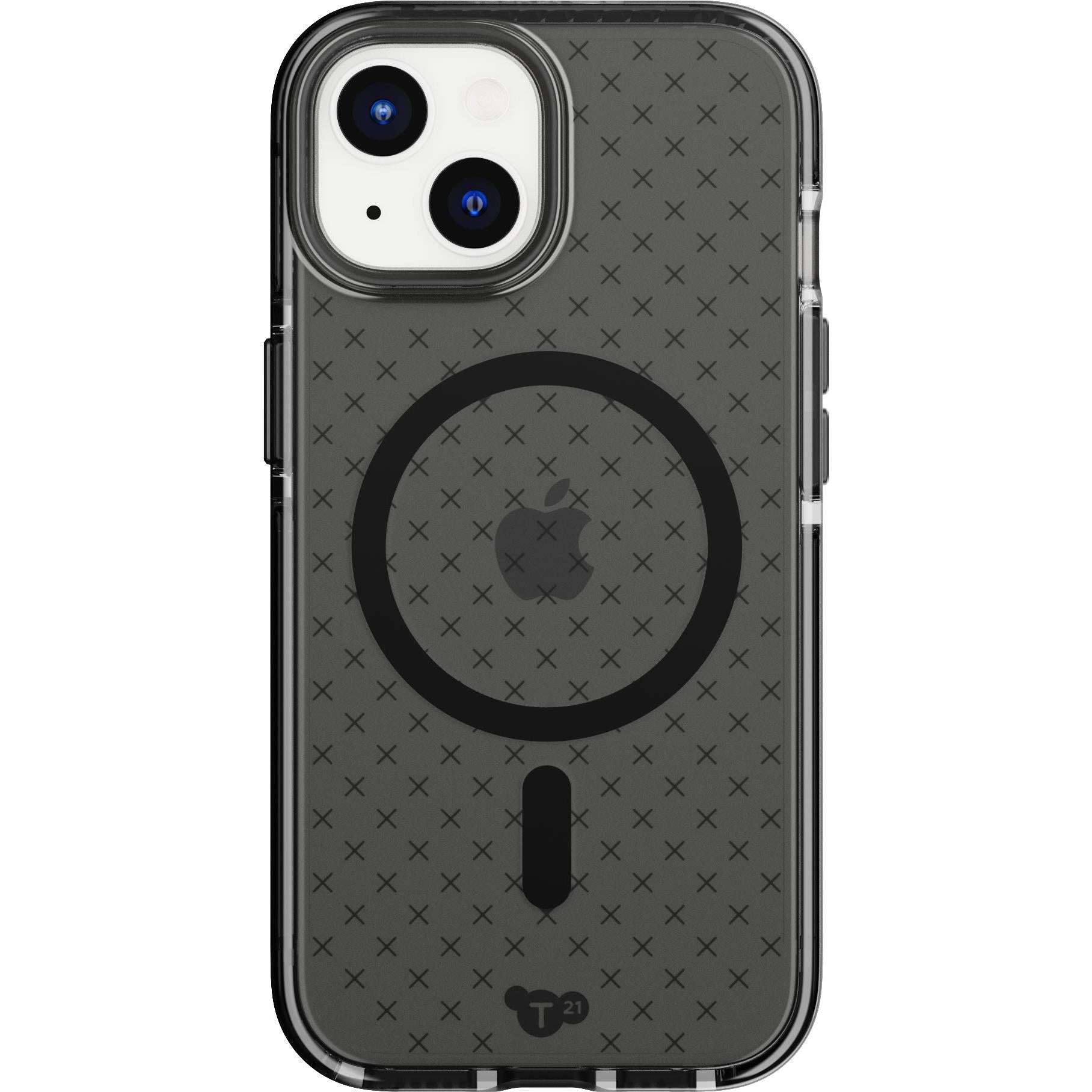 tech21 evocheck magsafe case for iphone 15 (smokey black)