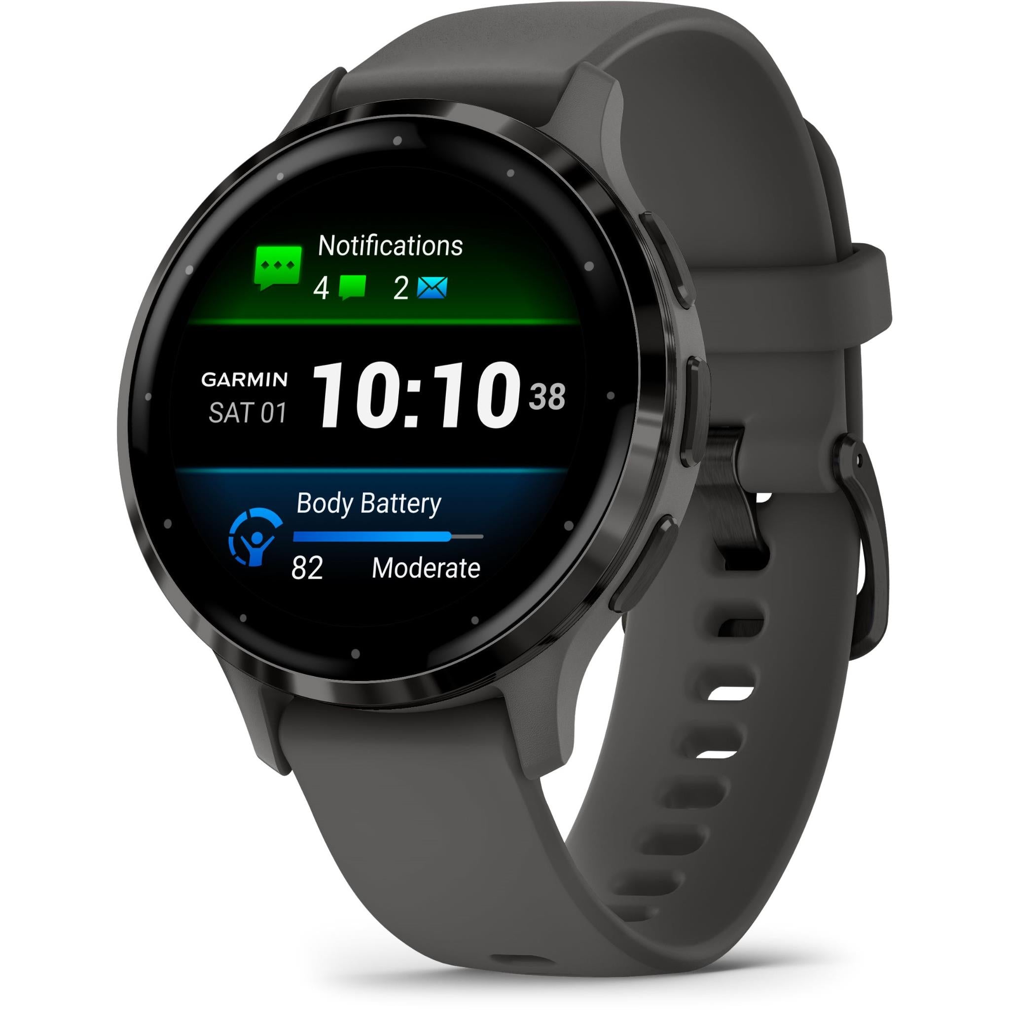 garmin venu 3s sports watch (pebble grey/slate)