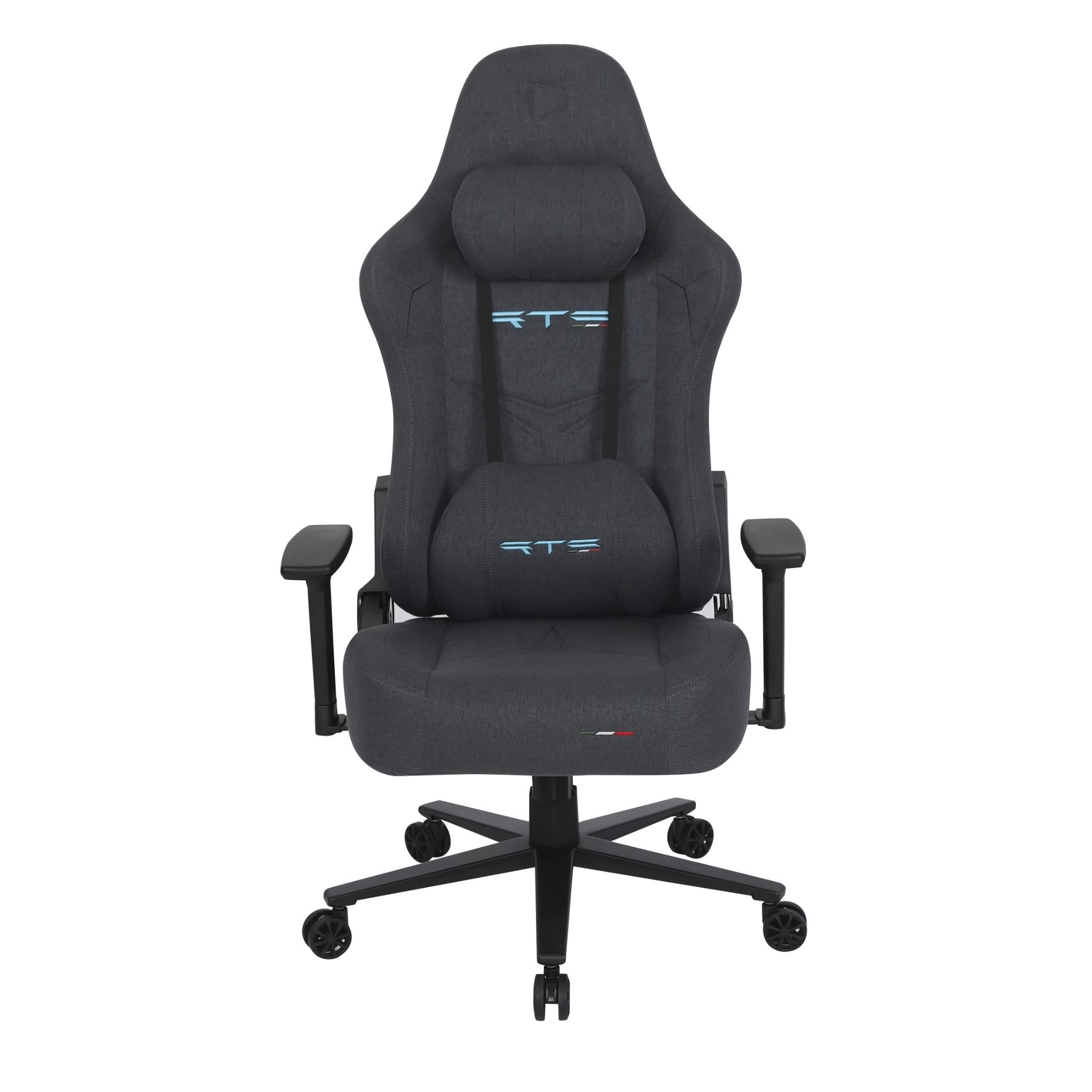 onex rtc embrace large fabric gaming chair (graphite)