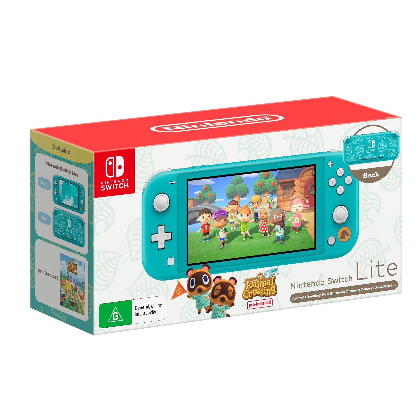 nintendo switch lite animal crossing: new horizons timmy & tommy aloha edition