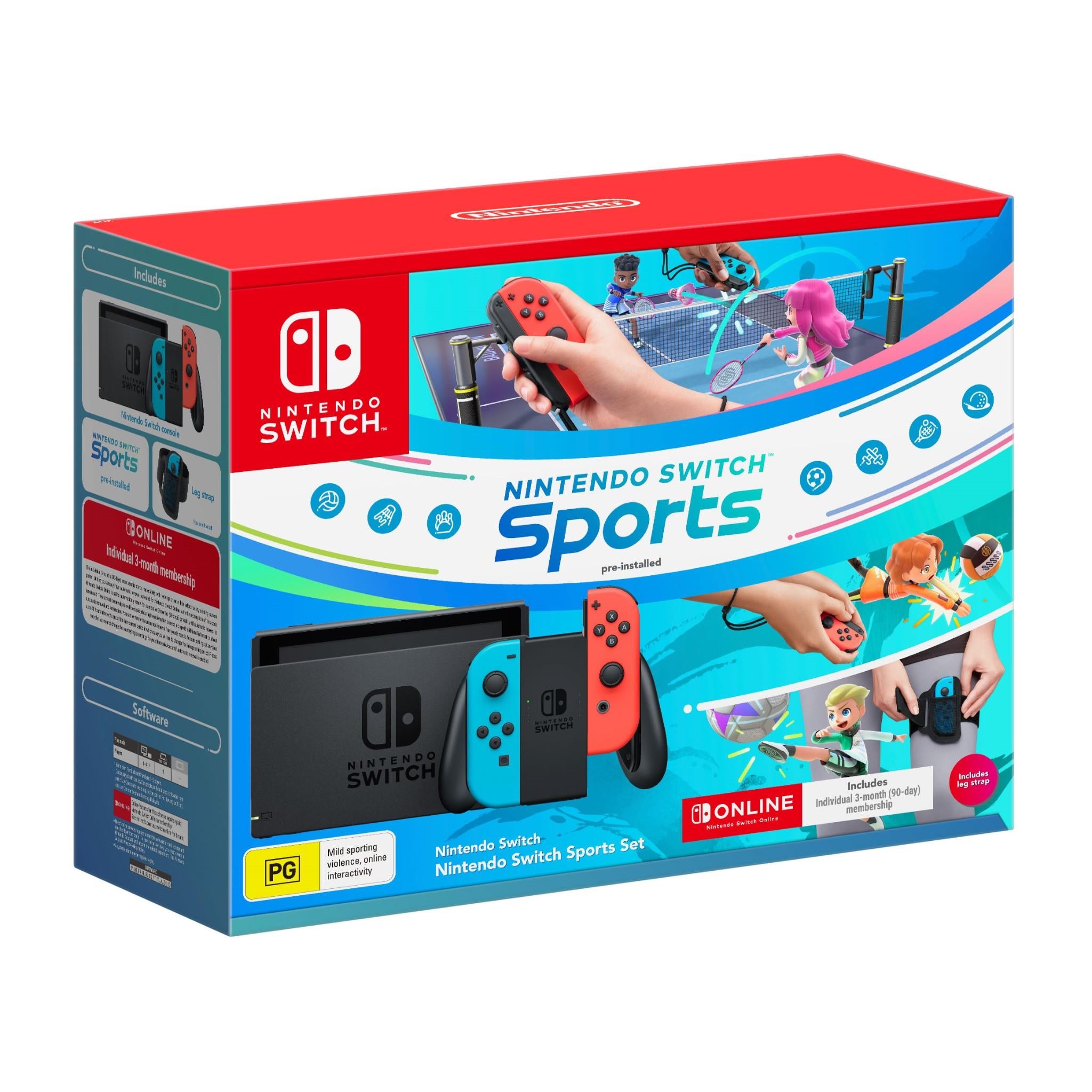 nintendo switch console neon: nintendo switch sports set