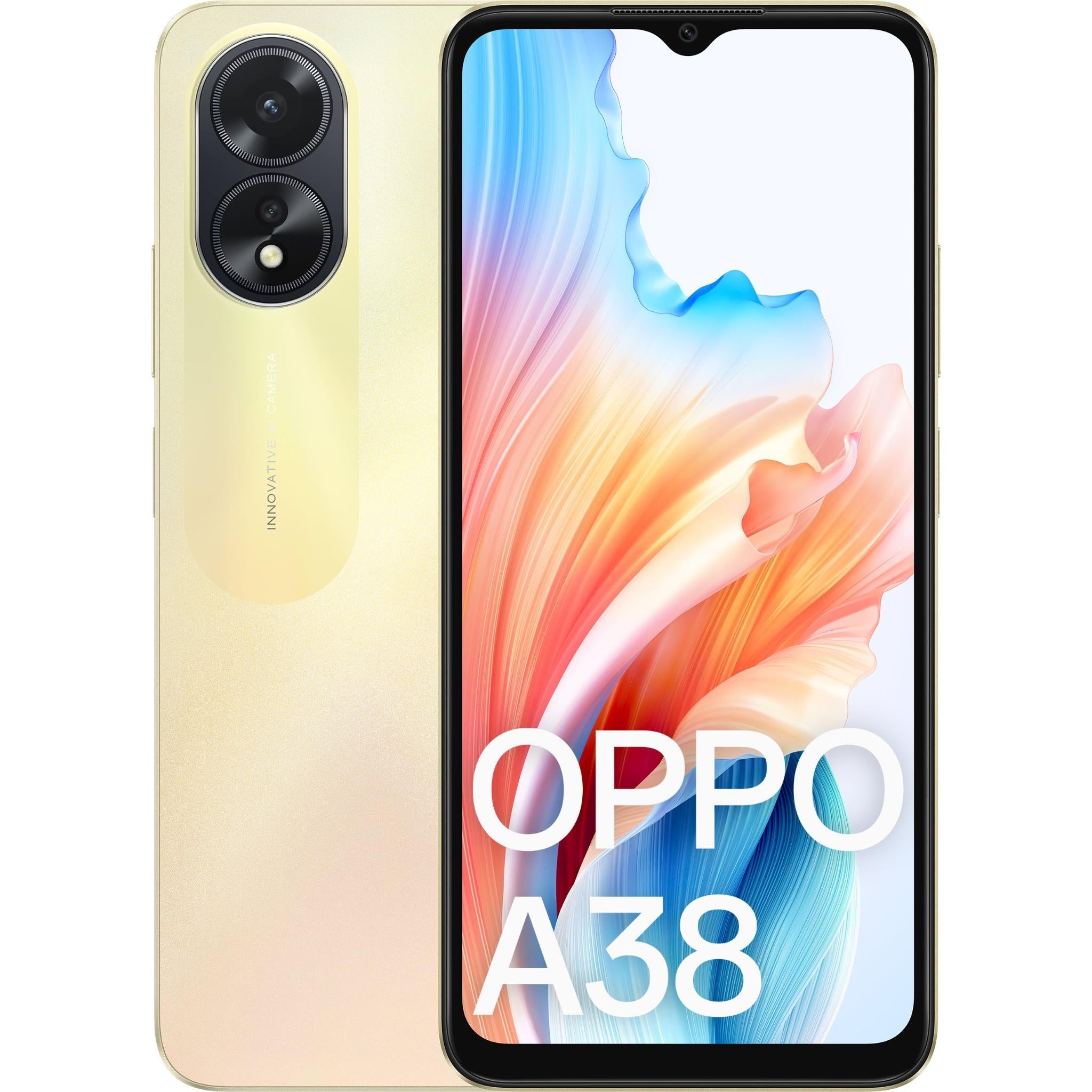 oppo a38 4g 128gb (glowing gold)