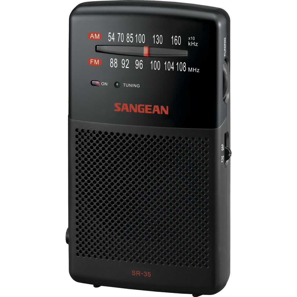 Sangean SR-35 BLACK Handheld Portable AM/FM Radio with Speaker - JB Hi-Fi