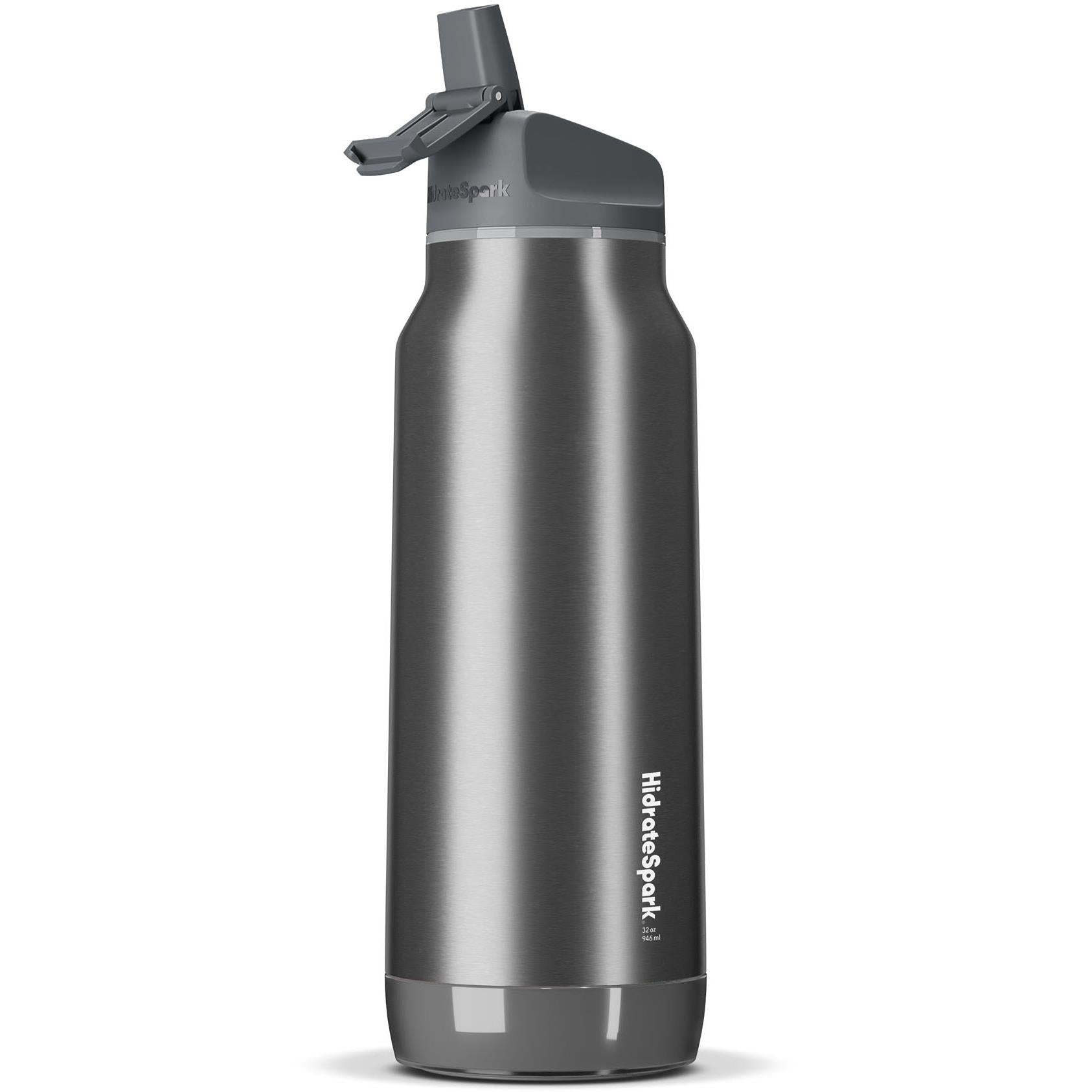 hidratespark pro 946ml straw smart drink bottle (stainless steel)