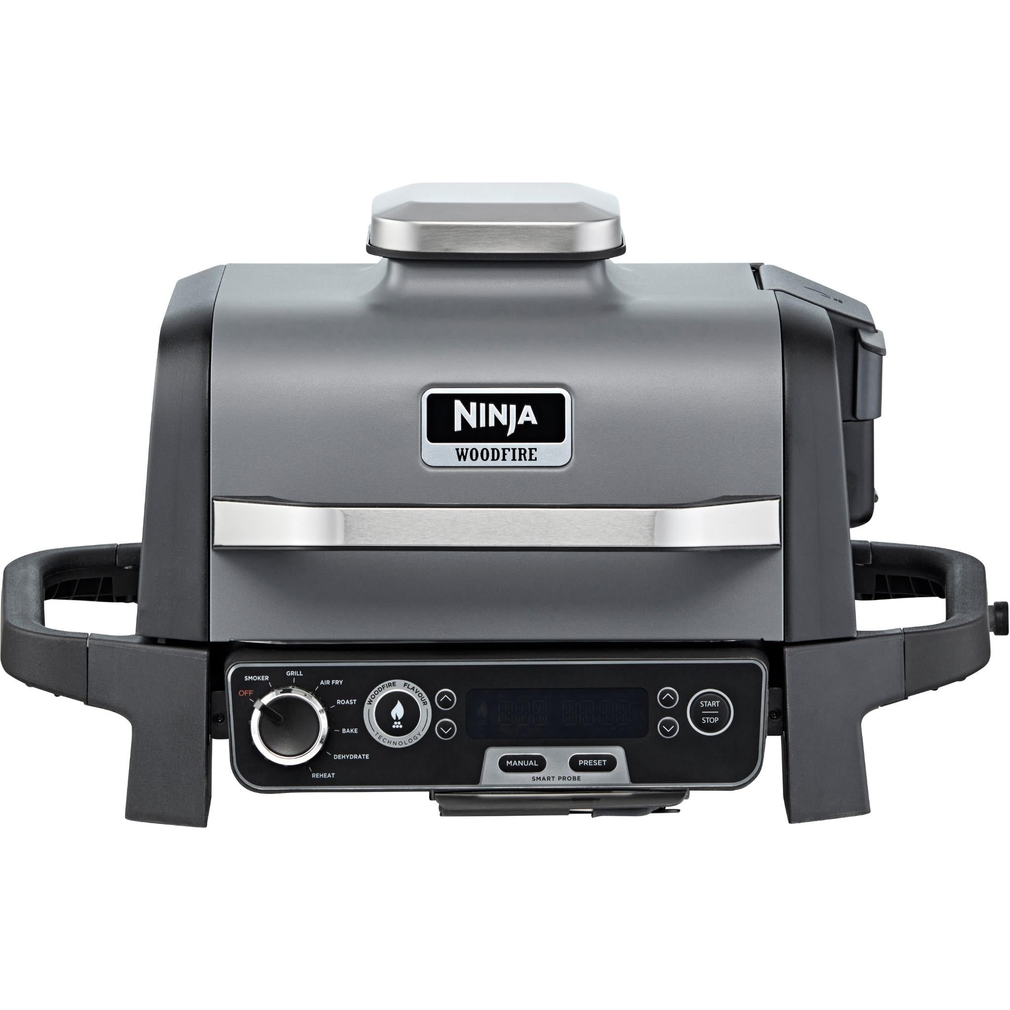 ninja woodfire electric bbq grill & smoker with smart probe