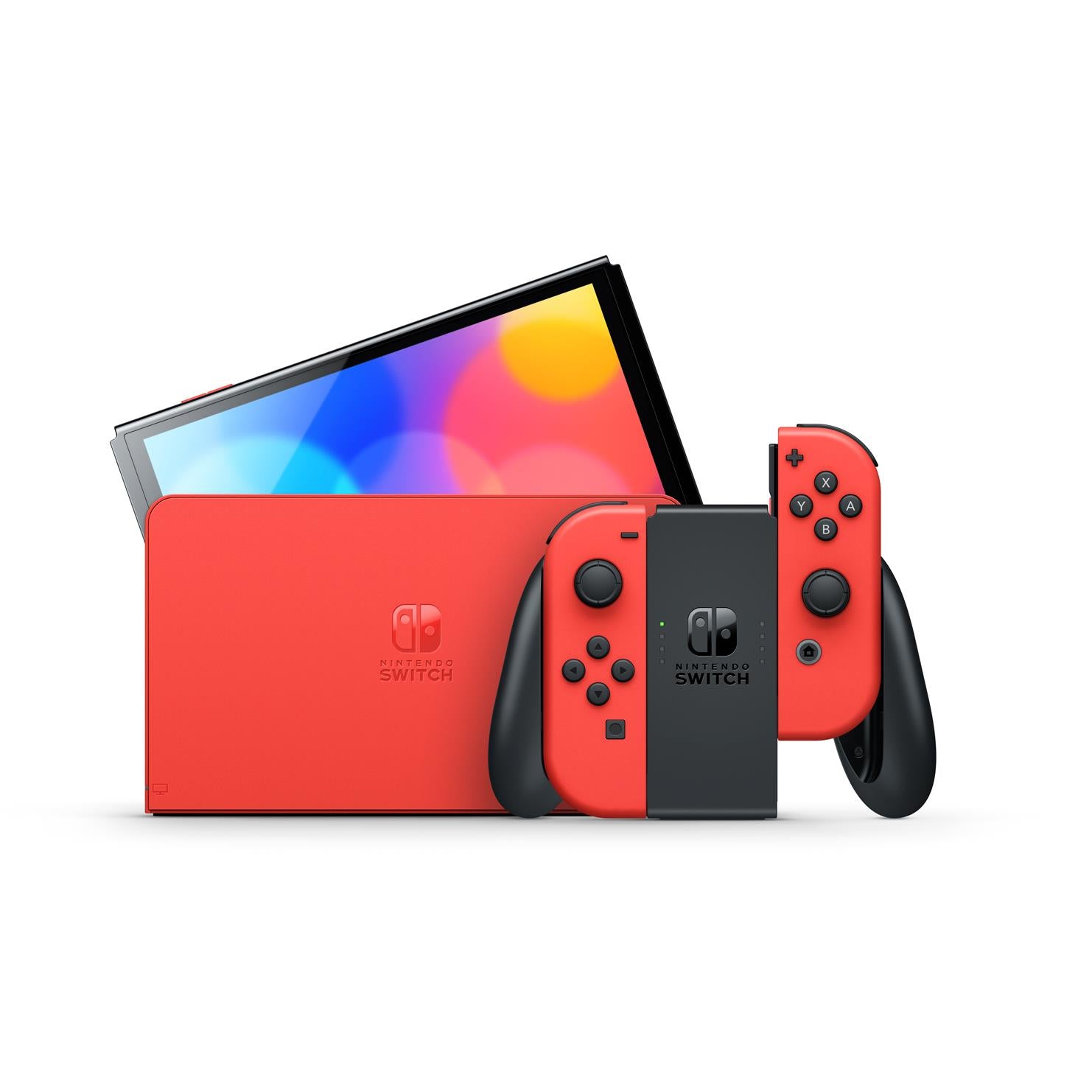 nintendo switch console oled model mario red edition