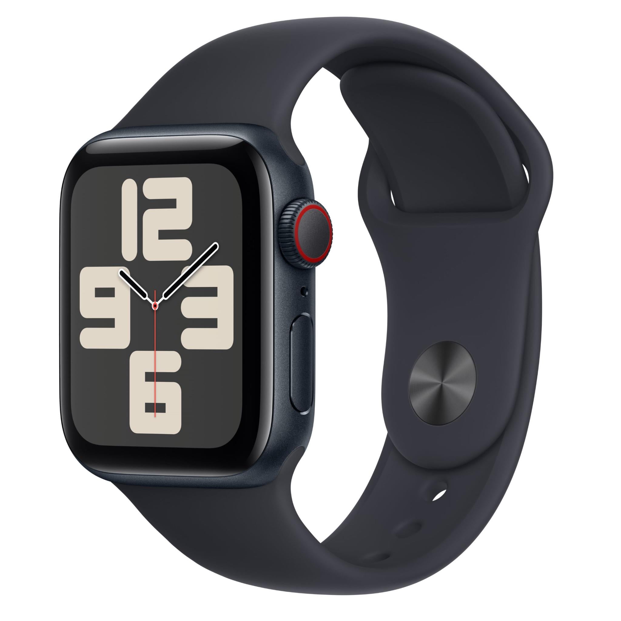 apple watch se 40mm midnight aluminium case gps + cellular (m/l)[2023]