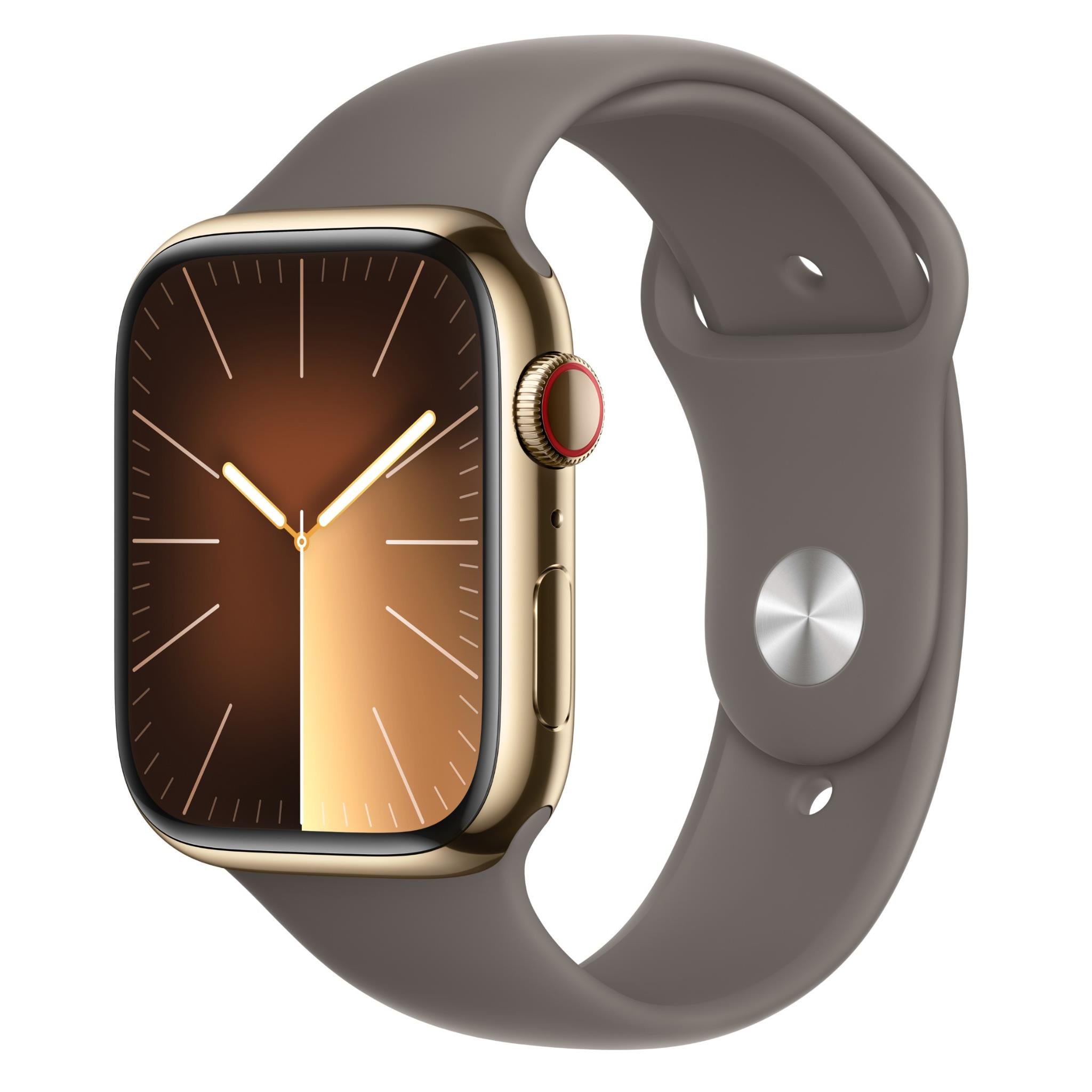apple watch series 9 45mm gold stainless steel case gps + cellular (m/l)