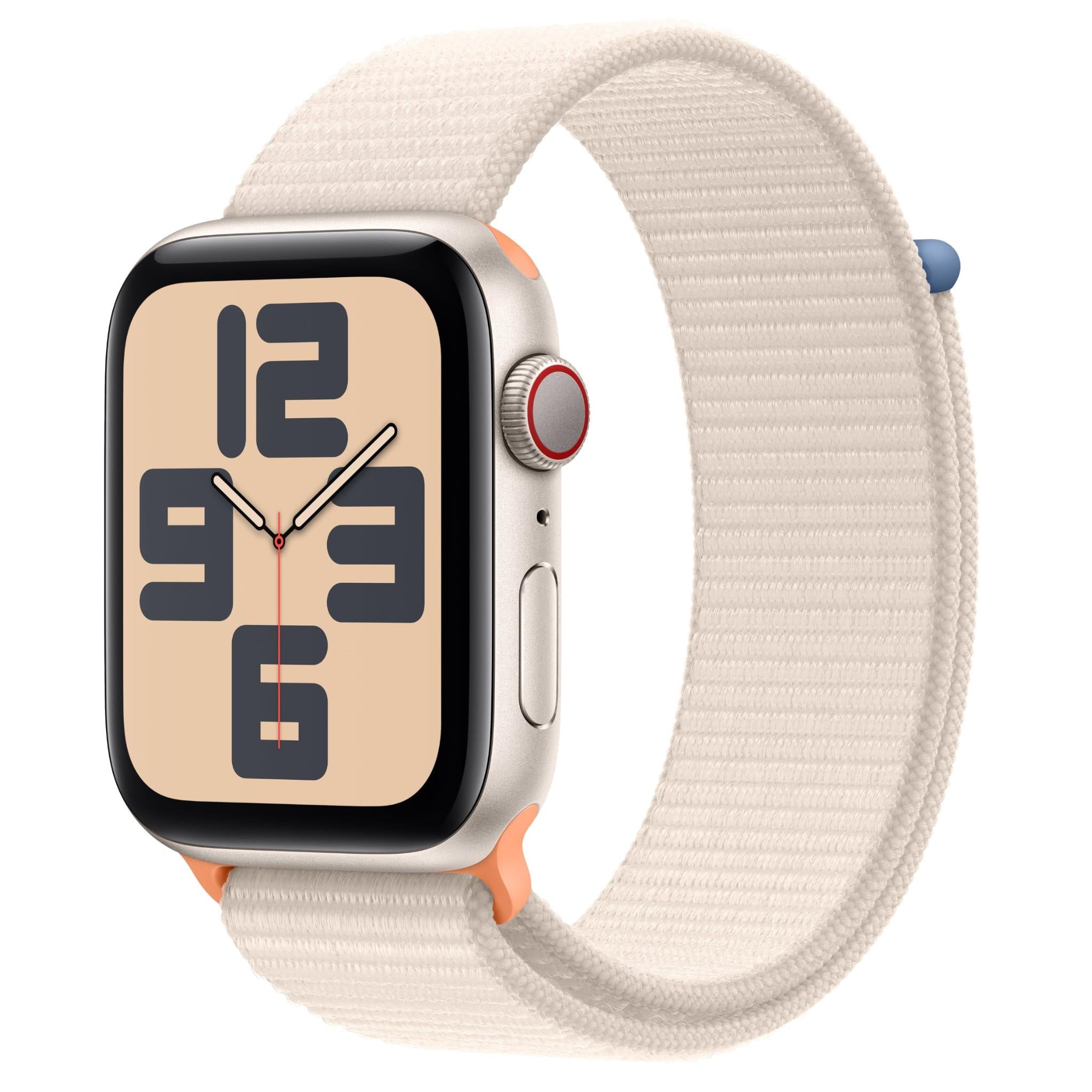 apple watch se 44mm starlight aluminium case gps + cellular sport loop [2023]