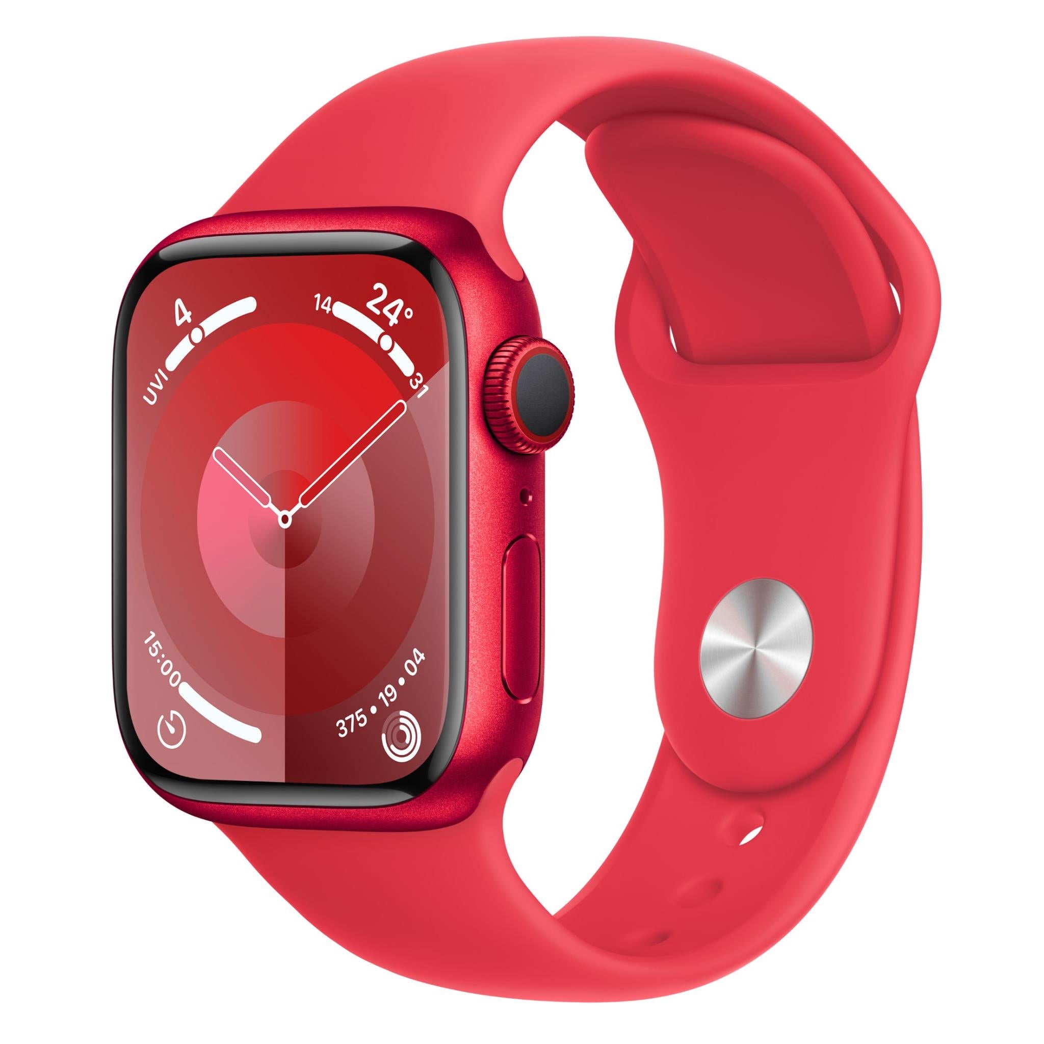 apple watch series 9 41mm (product)red aluminium case gps + cellular (s/m)