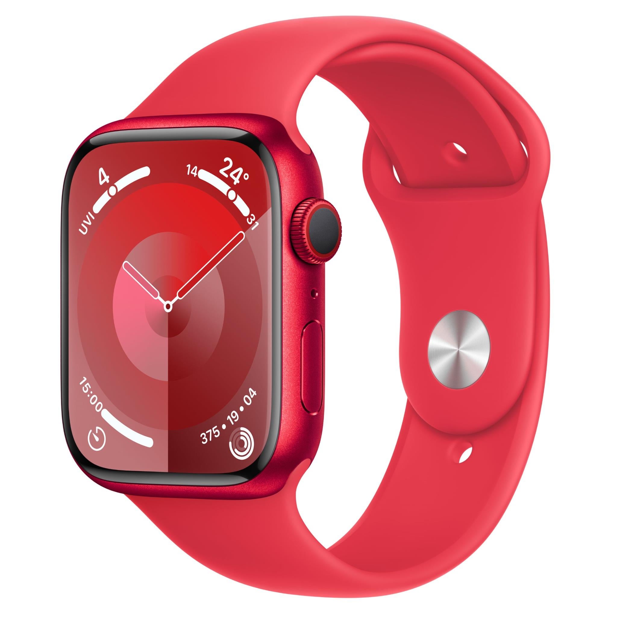 apple watch series 9 45mm (product)red aluminium case gps + cellular (s/m)