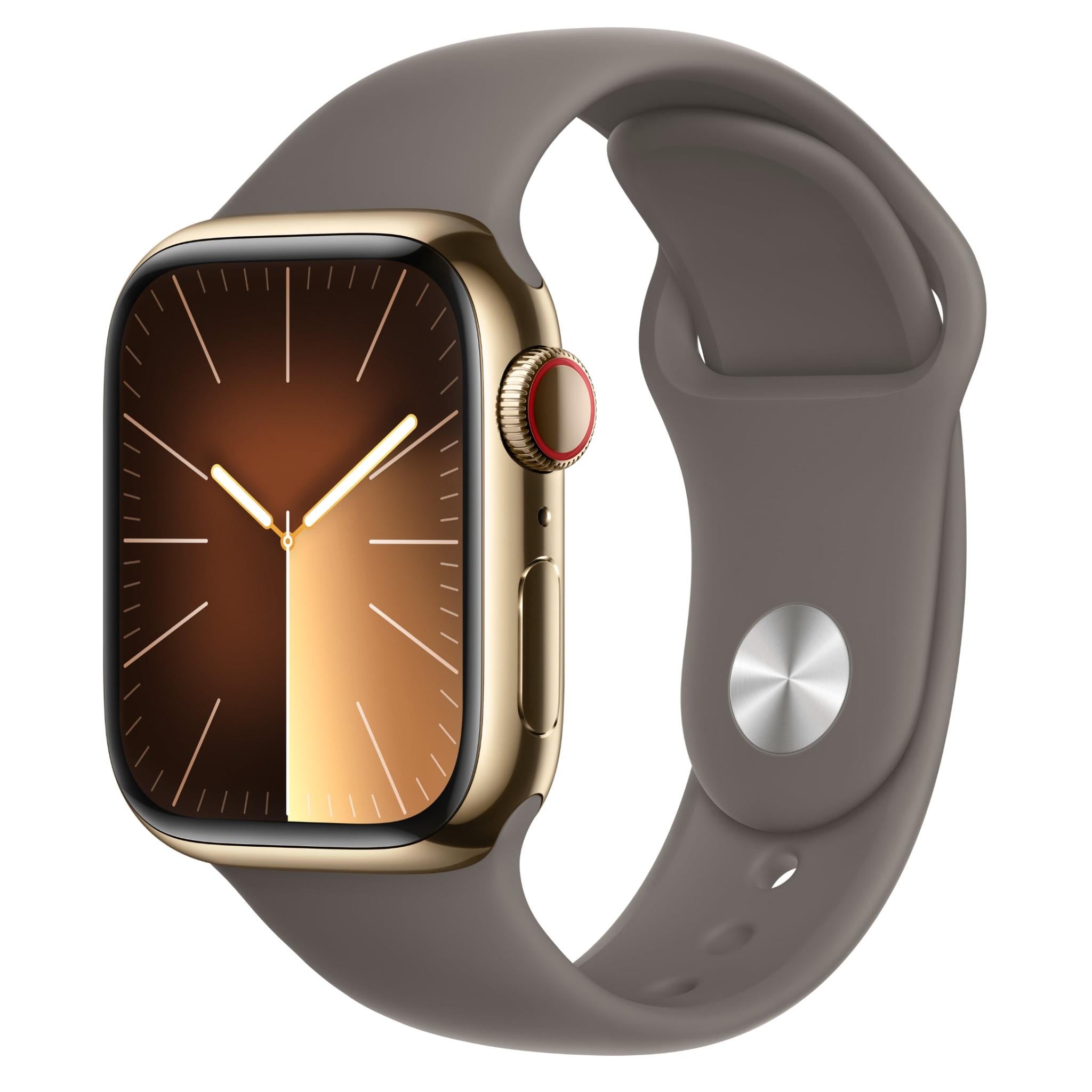 apple watch series 9 41mm gold stainless steel case gps + cellular (s/m)
