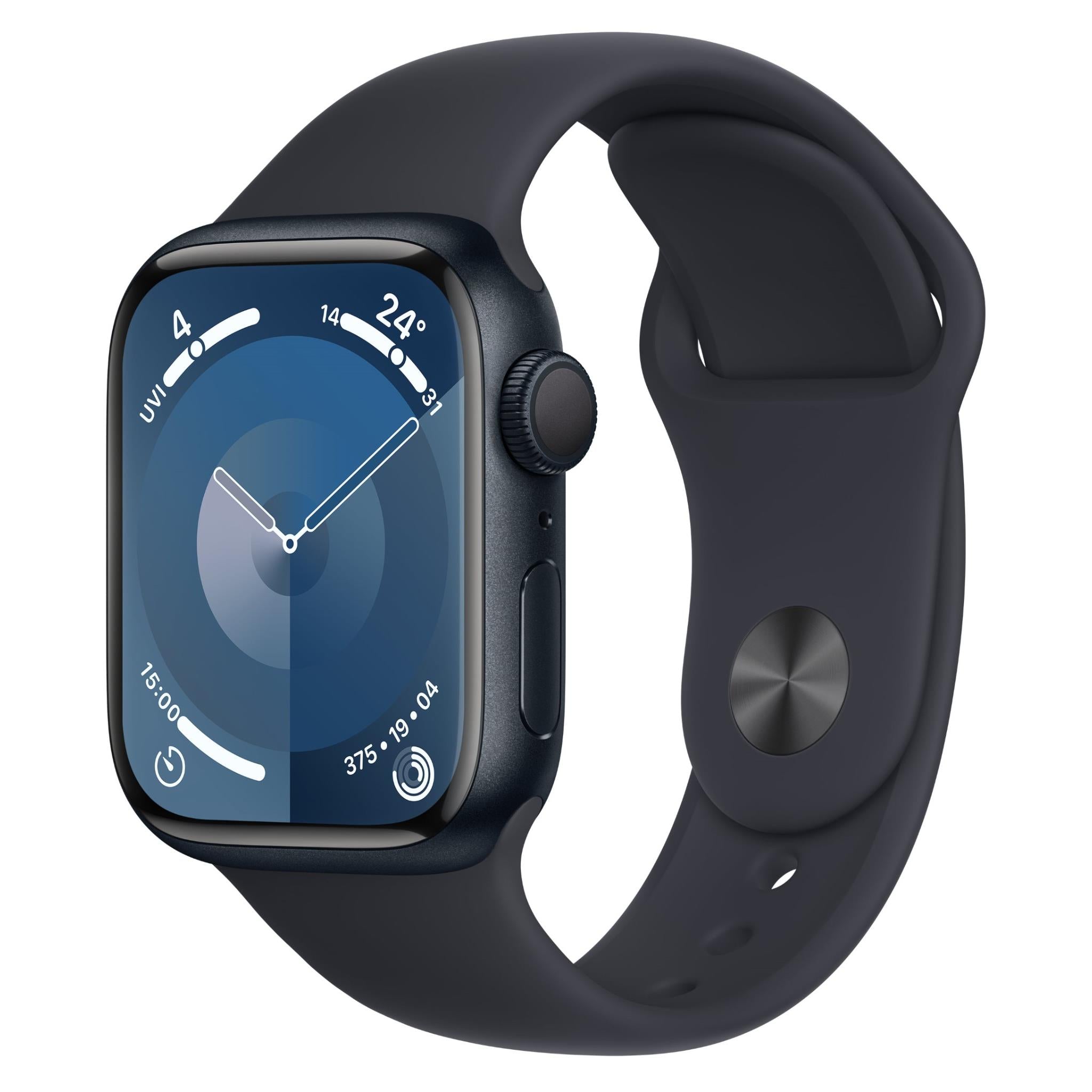 apple watch series 9 41mm midnight aluminium case gps (m/l)