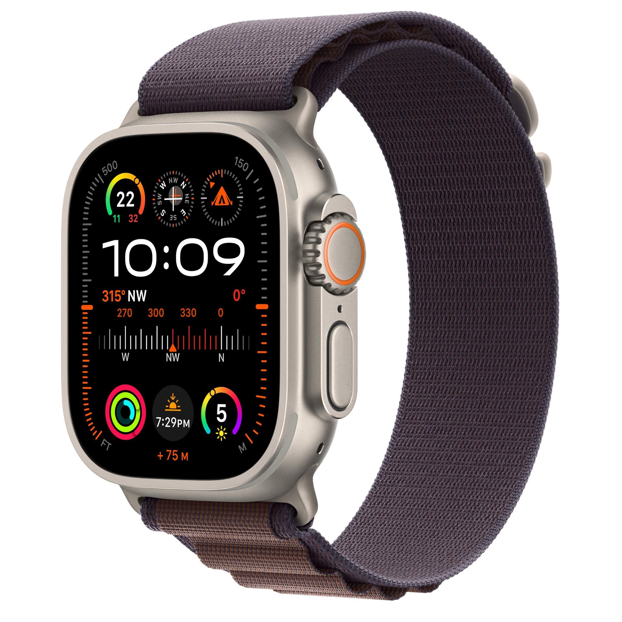 apple watch ultra 2 49mm titanium case gps + cellular alpine loop (indigo)[small]