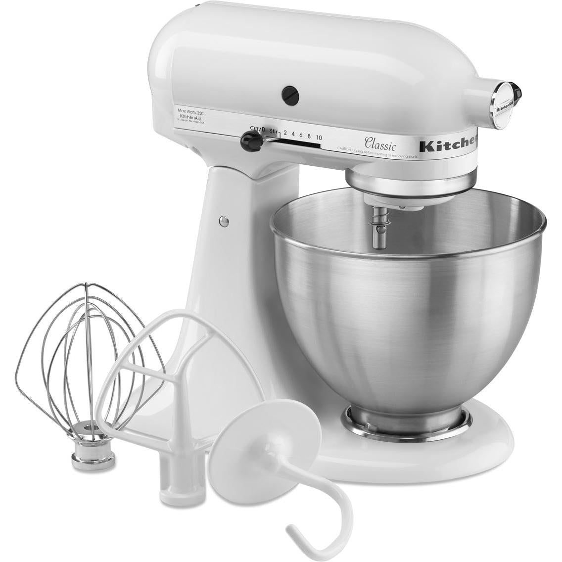 kitchenaid ksm45 4.3l classic stand mixer (white)