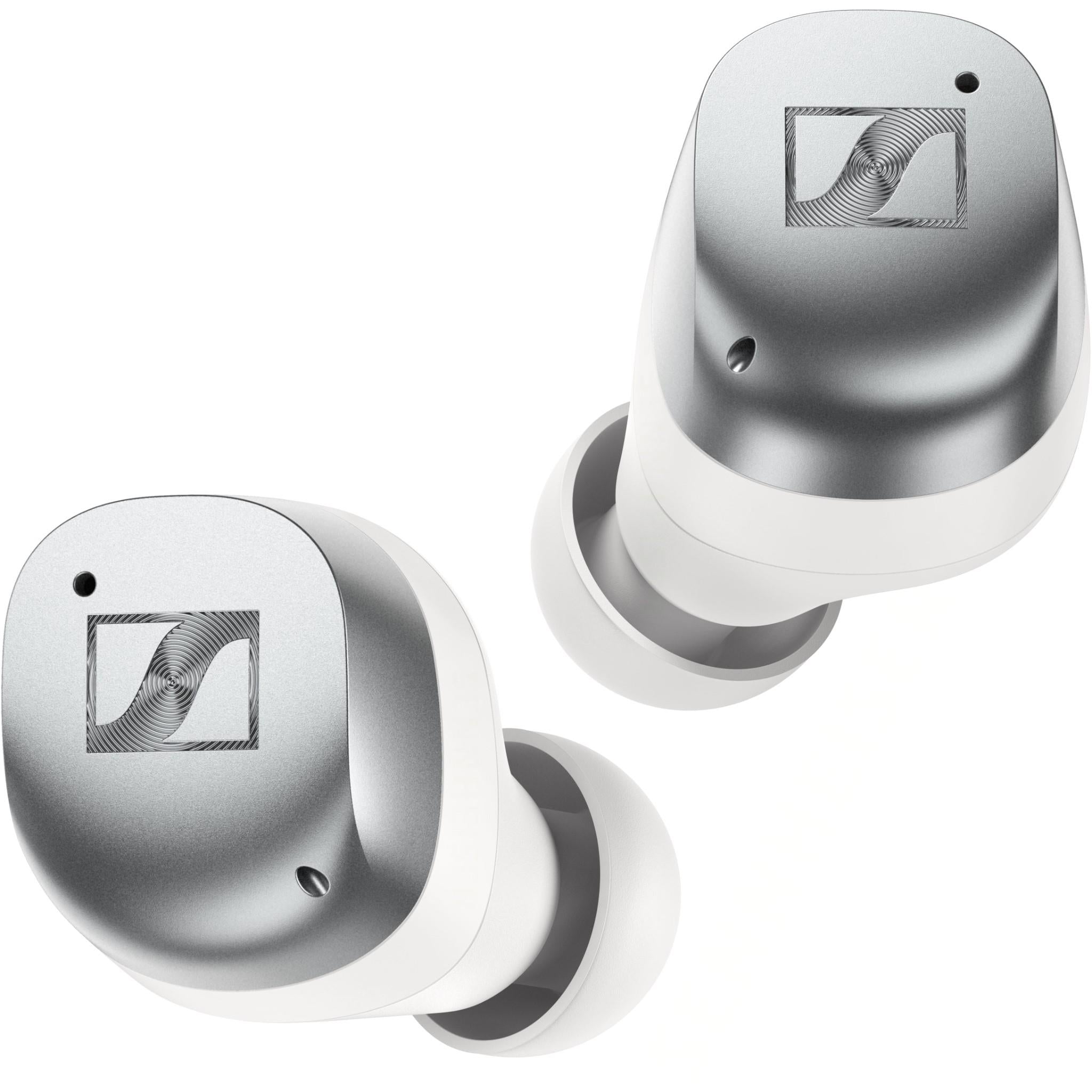 sennheiser momentum true wireless 4 in-ear headphones (white silver)