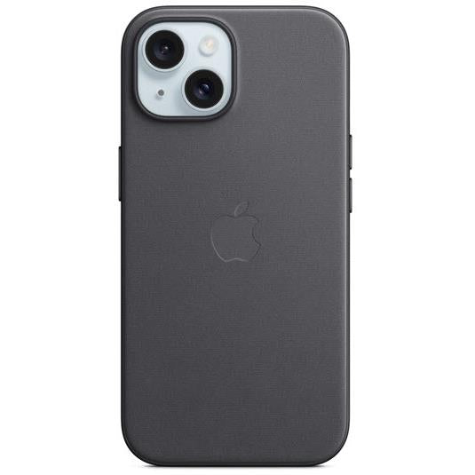 apple iphone 15 finewoven case with magsafe (black)