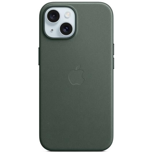 apple iphone 15 finewoven case with magsafe (evergreen)