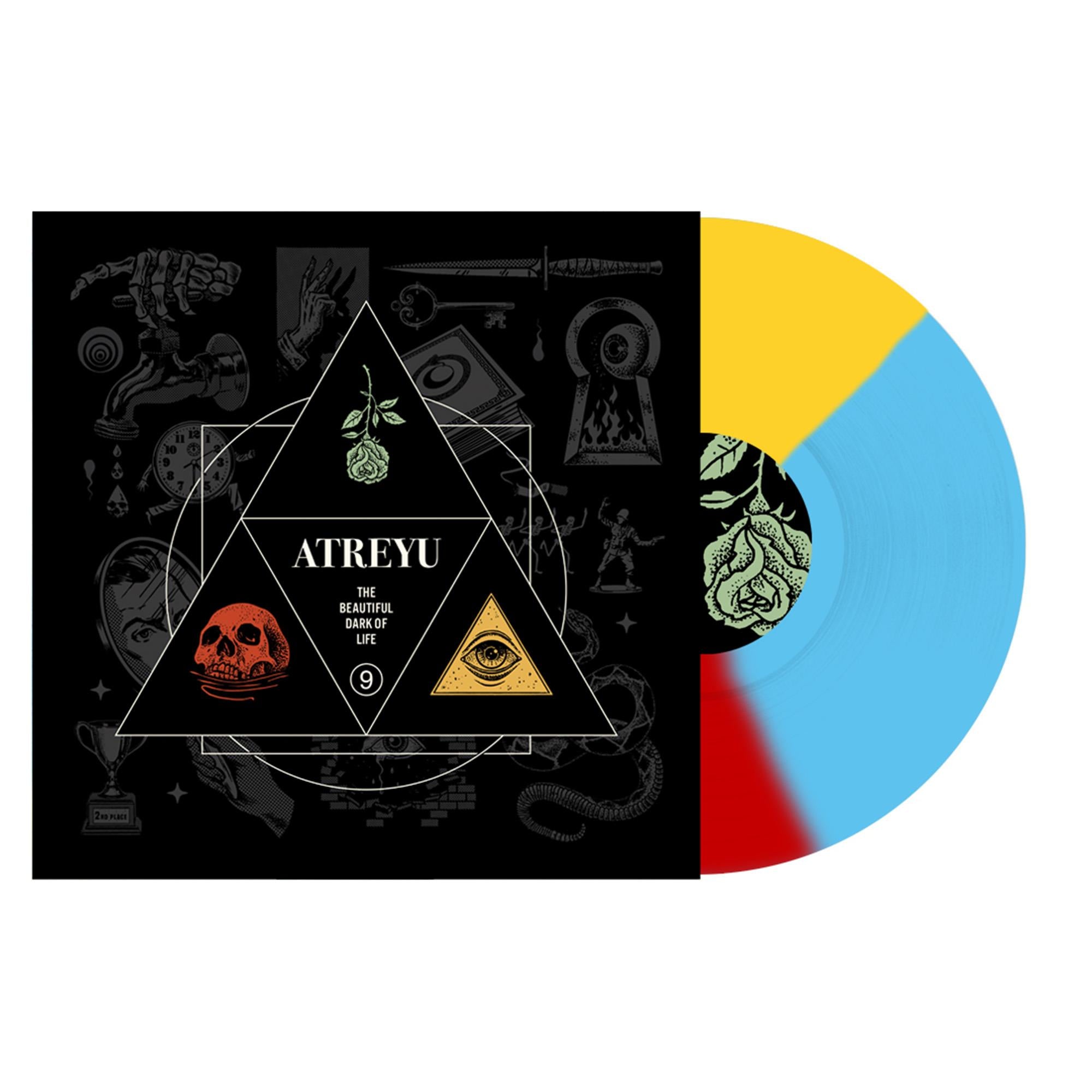 the beautiful dark of life (colour swirl, red, teal, yellow vinyl)