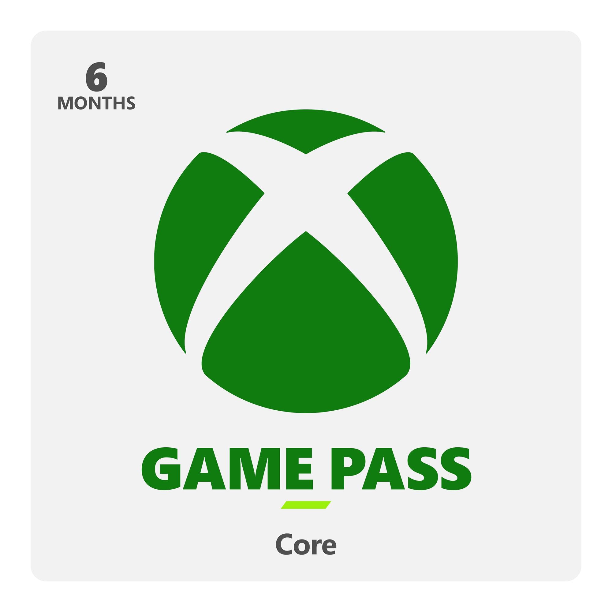 xbox game pass core 6 month subscription (digital download)