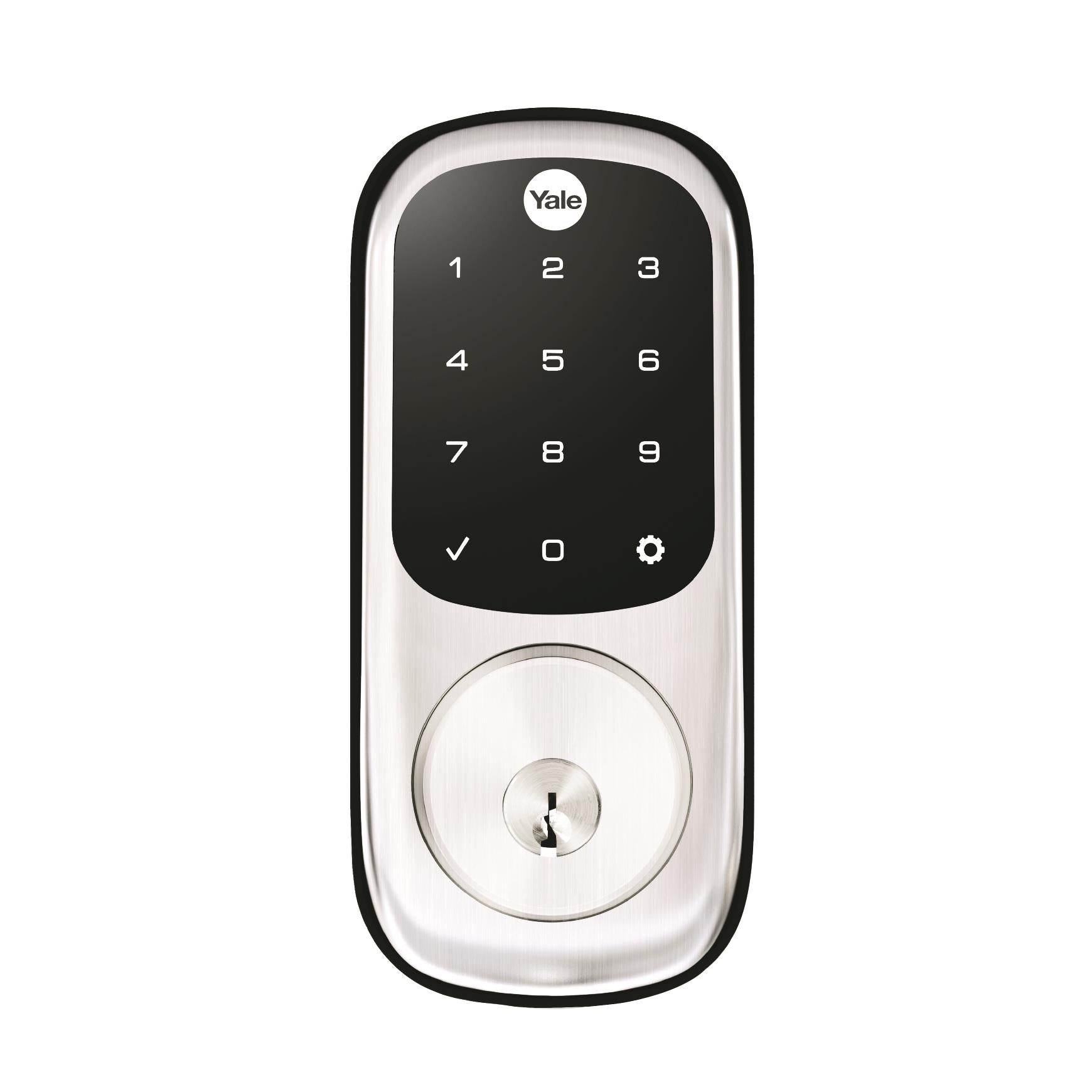 yale assure lock keyed with yale home (satin chrome)