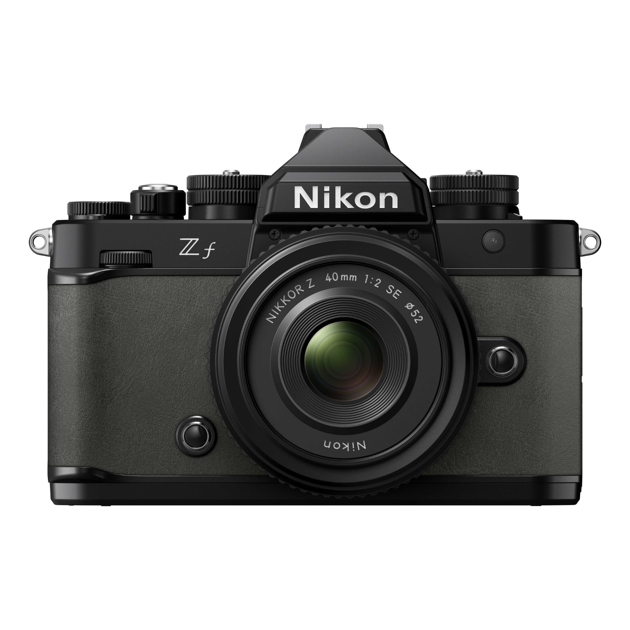 nikon z f full frame mirrorless camera with nikkor z 40mm lens (stone grey)